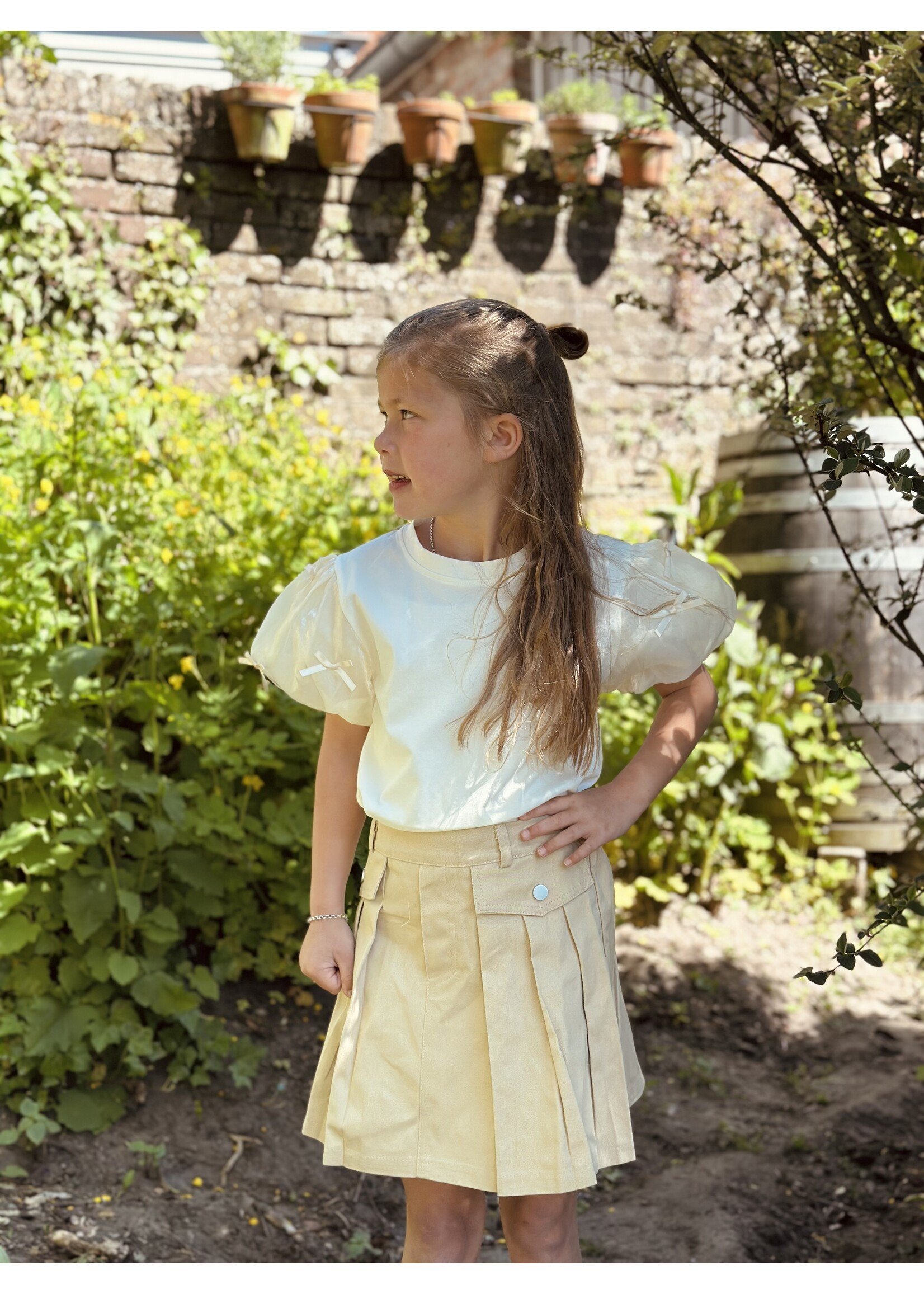 Deliana denim skirt beige