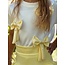 Yorina top white/yellow bow