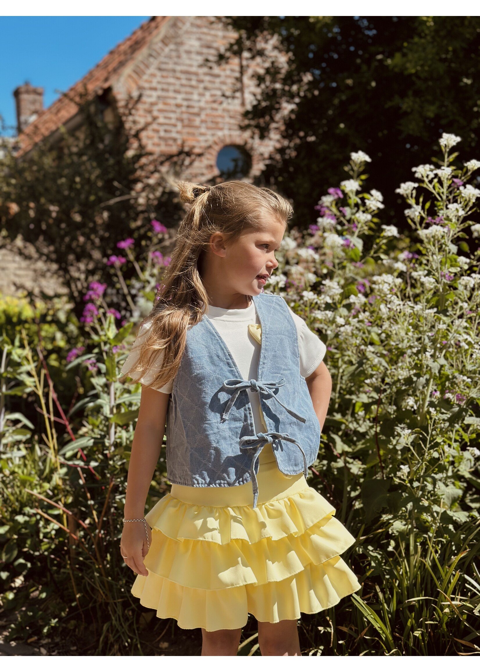 Geanna gilet denim look blue