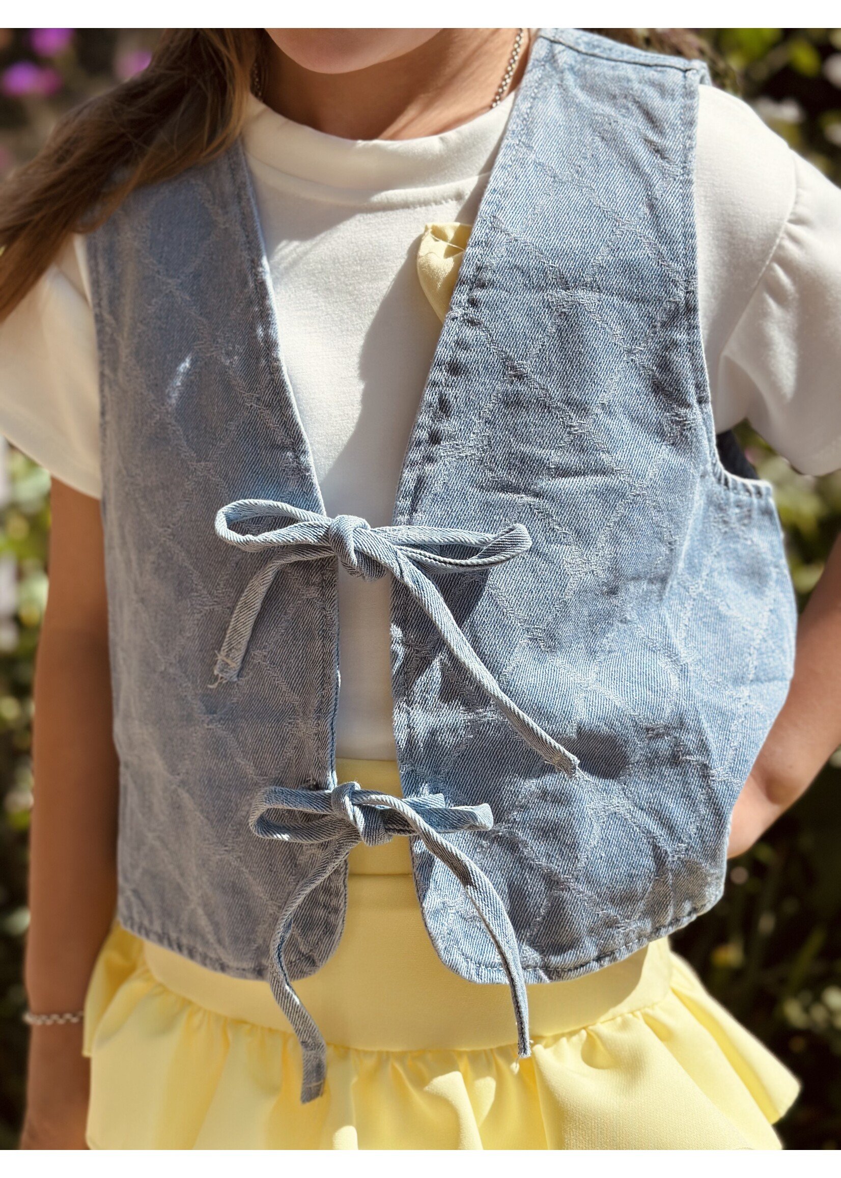 Geanna gilet denim look blue