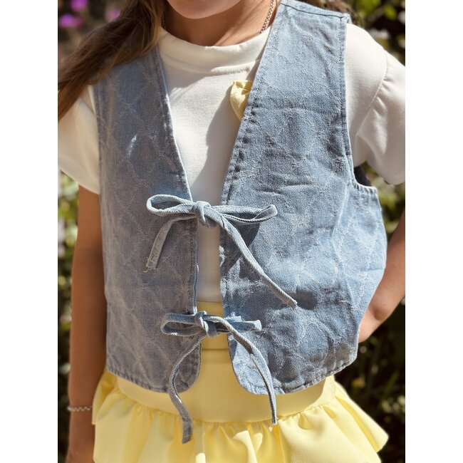 Geanna gilet denim look blue