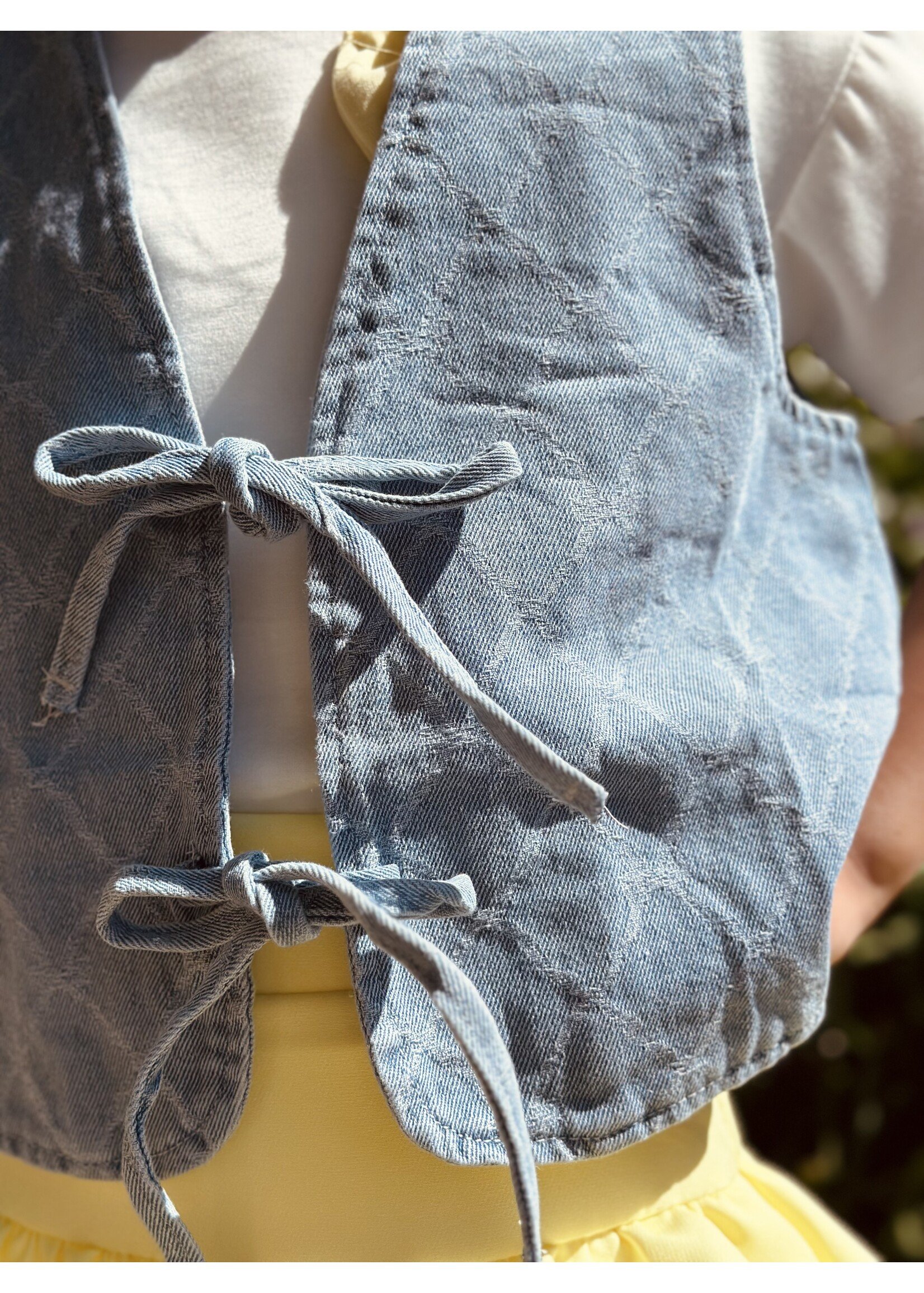 Geanna gilet denim look blue