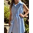 Suze blouse dress blue/offwhite stripes