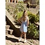 Suze blouse dress blue/offwhite stripes