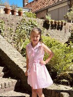 Suze blouse dress pink/offwhite stripes