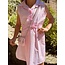 Suze blouse dress pink/offwhite stripes