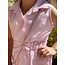 Suze blouse dress pink/offwhite stripes
