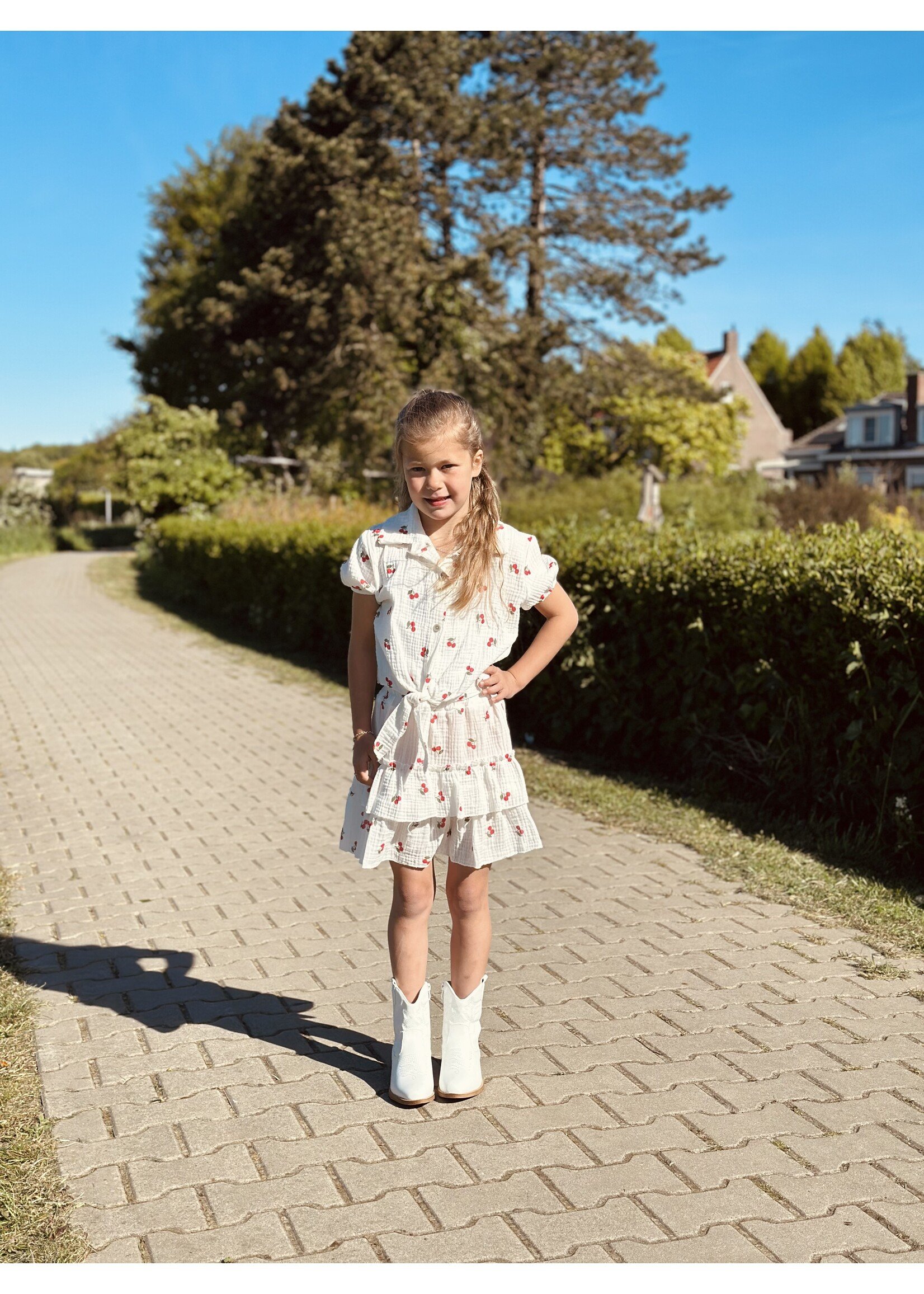 Jenieke set skirt + blouse cherry print