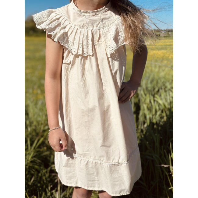 Liara dress broderie beige