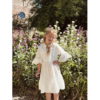 Jet dress broderie white