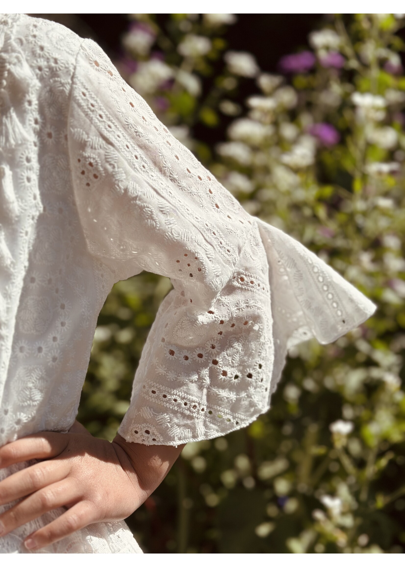 Jet dress broderie white