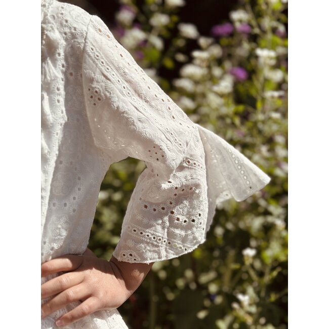 Jet dress broderie white