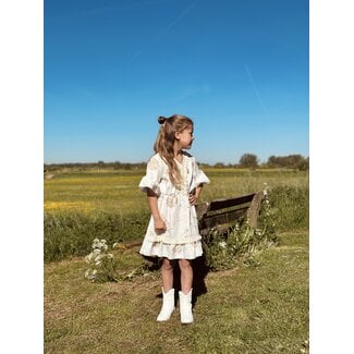 Larise dress offwhite print