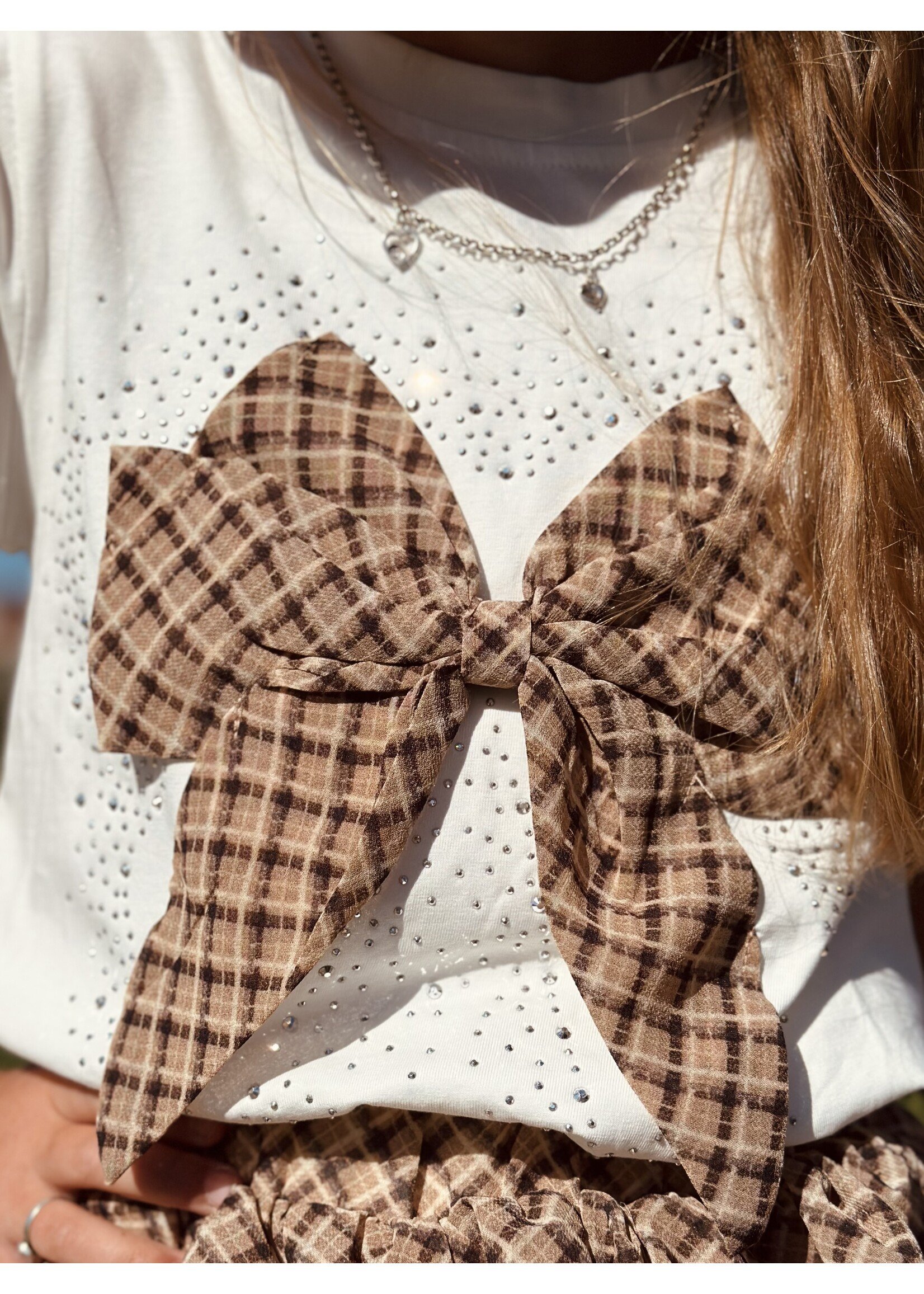 Juliet set T-shirt + skirt offwhite print