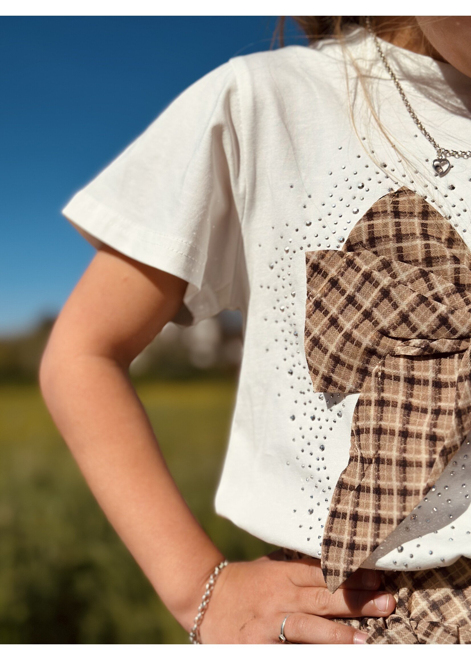 Juliet set T-shirt + skirt offwhite print