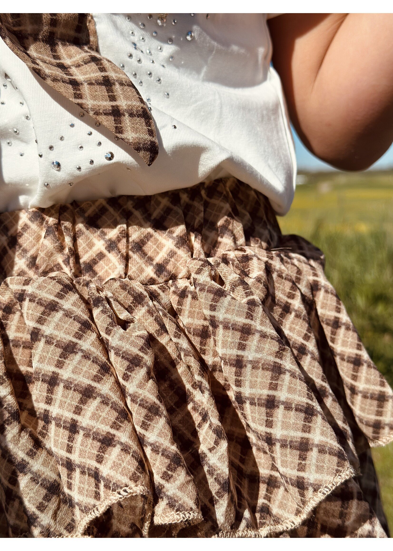 Juliet set T-shirt + skirt offwhite print