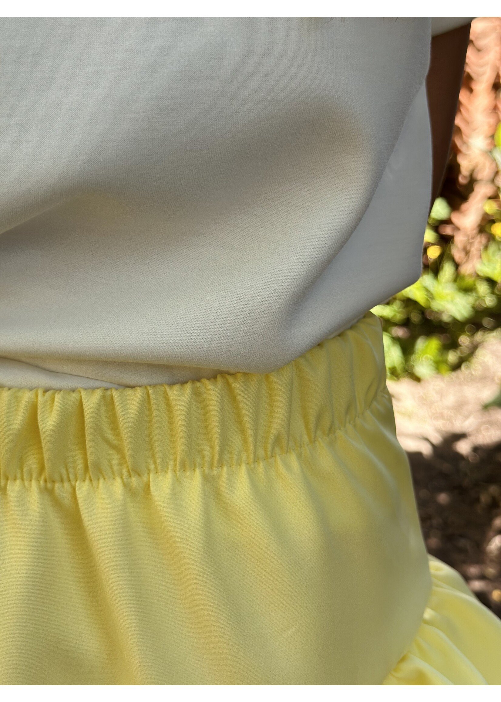 Melanie layered skirt light yellow