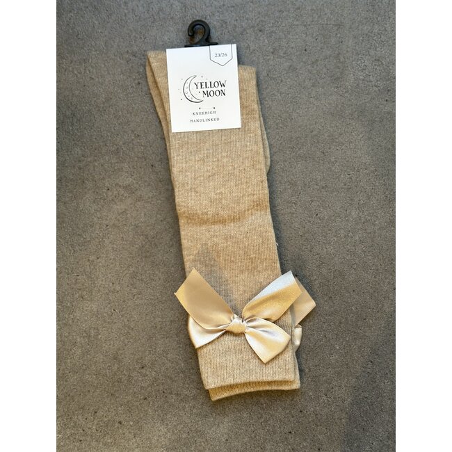 Yellowmoon kniekous Camel met strik