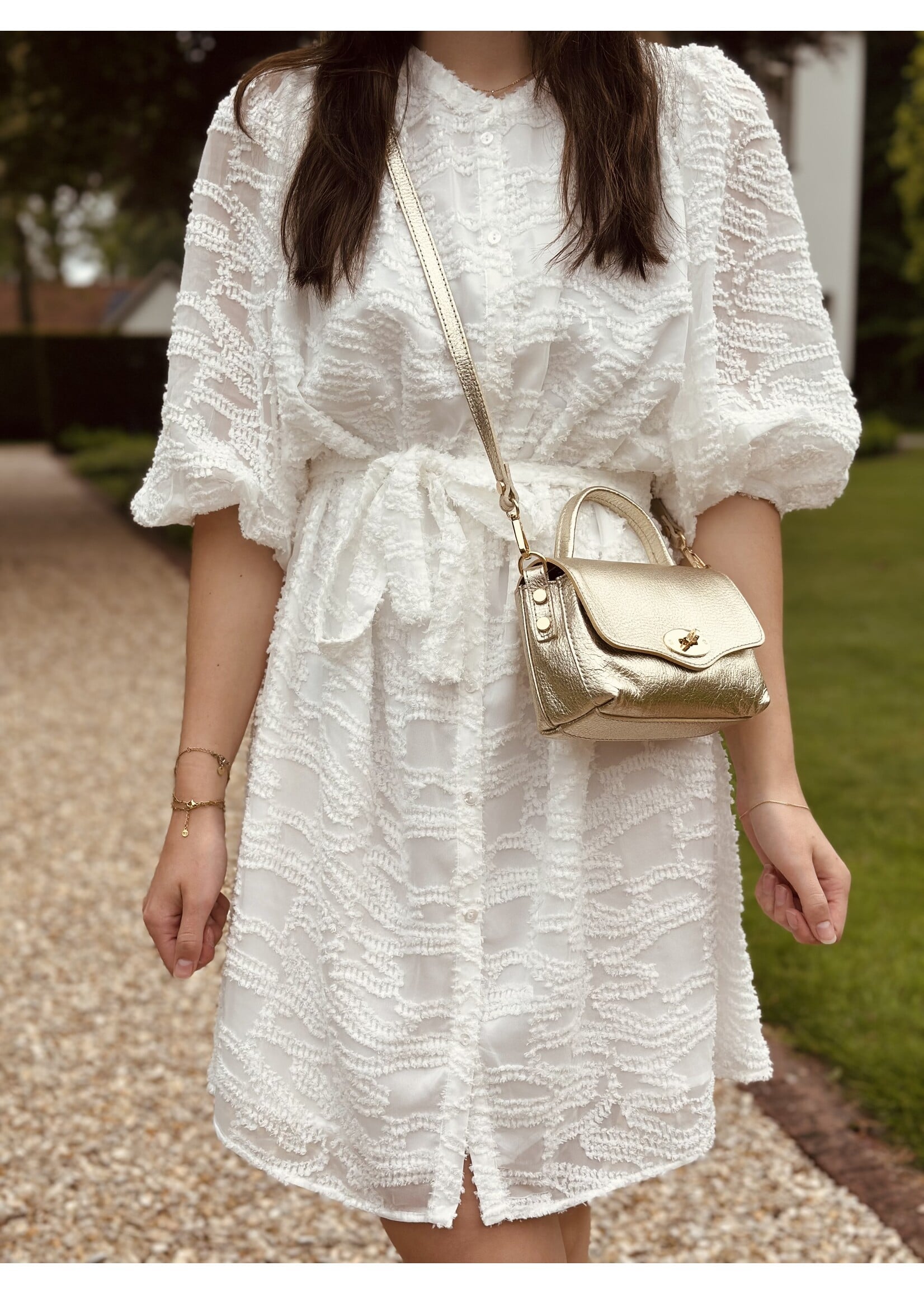 Smashed Lemon Smashed Lemon Yolanda dress white