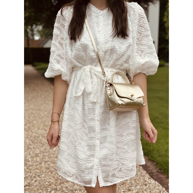 Smashed Lemon Smashed Lemon Yolanda dress white