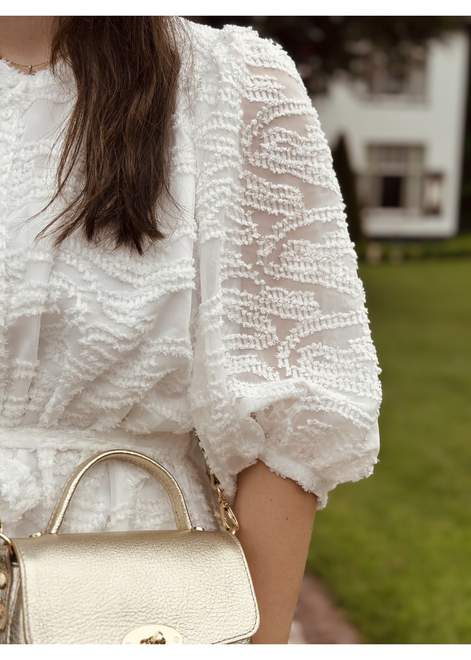 Smashed Lemon Smashed Lemon Yolanda dress white
