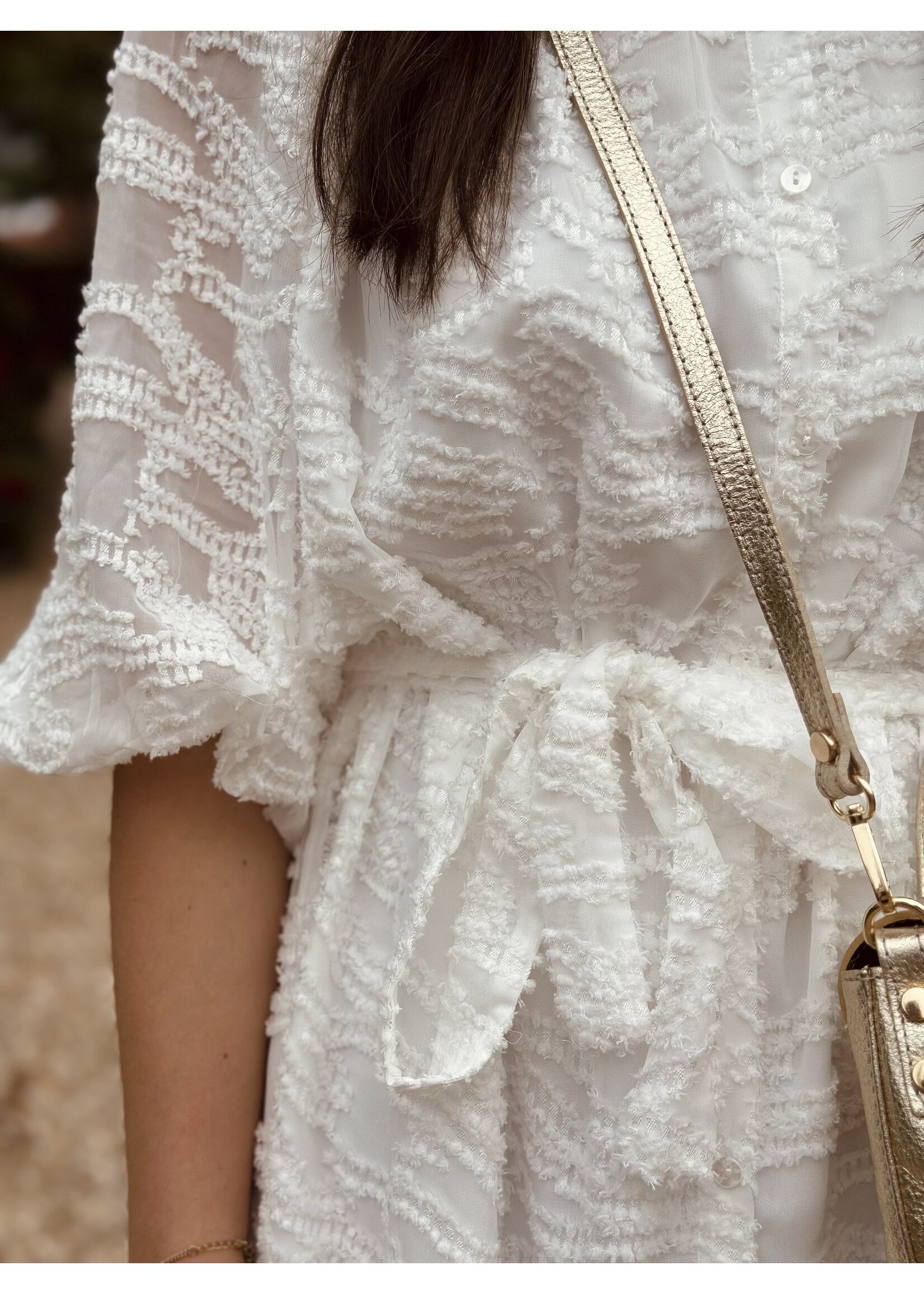 Smashed Lemon Smashed Lemon Yolanda dress white