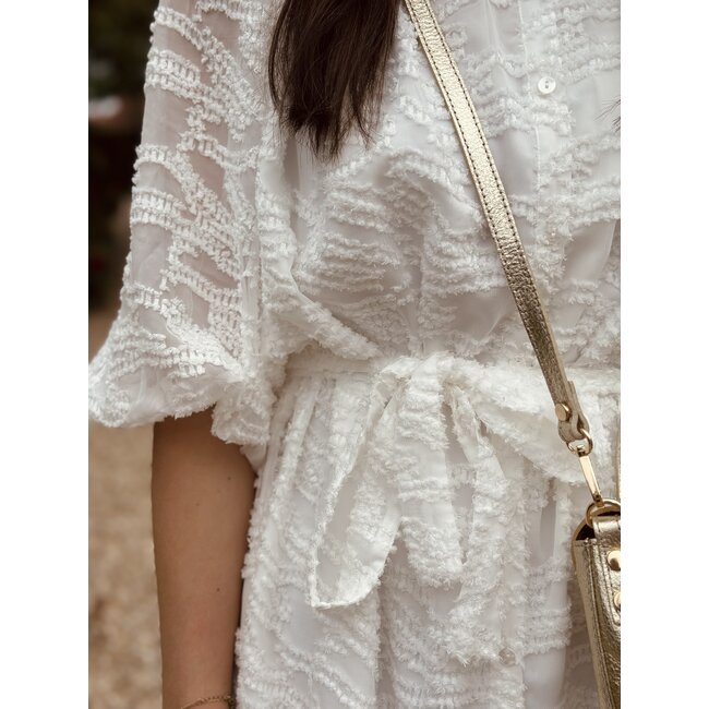 Smashed Lemon Smashed Lemon Yolanda dress white