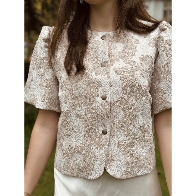 Elvira Elvira Lea top beige flower print