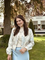 Elvira Elvira Lesley bomber jacket blue flowers