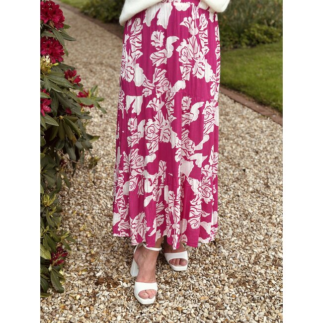 Ze-Ze Ze-Ze Finja skirt pink/white print