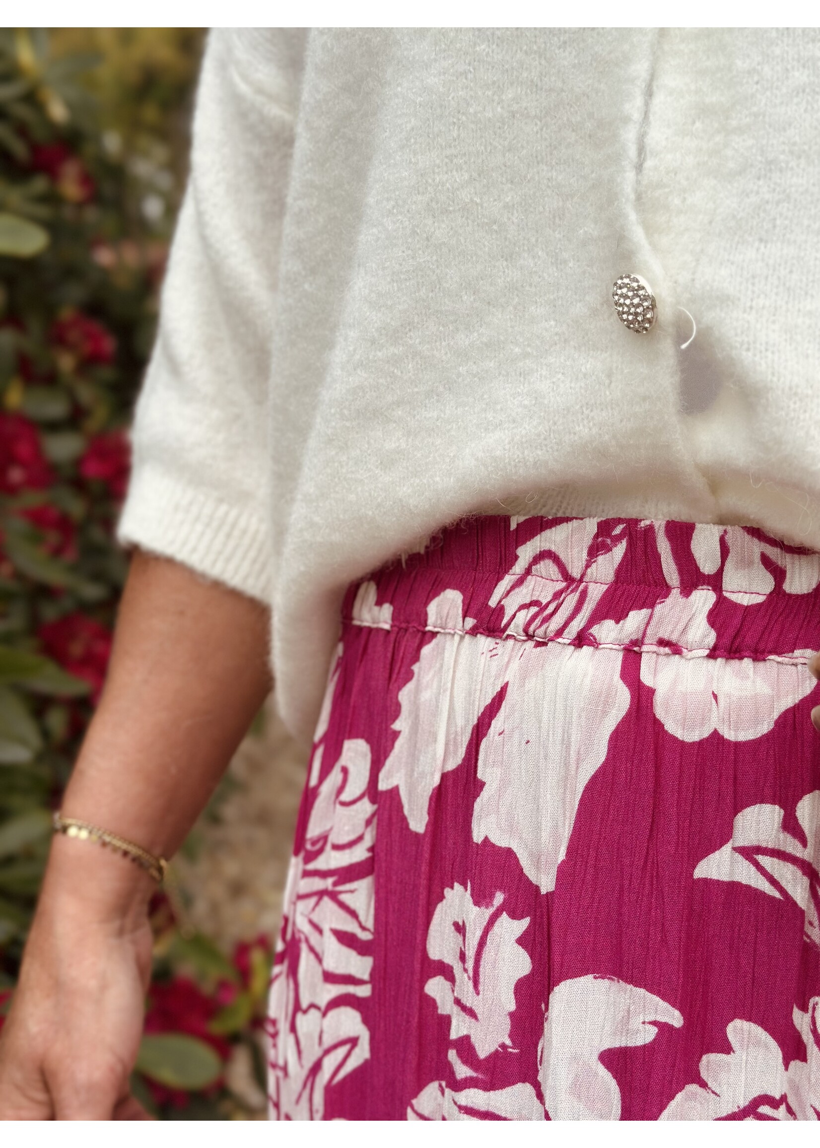 Ze-Ze Ze-Ze Finja skirt pink/white print