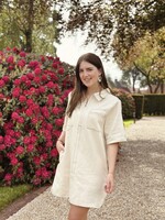 Doortje denim dress beige