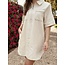 Doortje denim dress beige