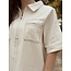 Doortje denim dress beige