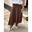 Jaelle long skirt polka dot brown/beige