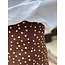 Jaelle long skirt polka dot brown/beige
