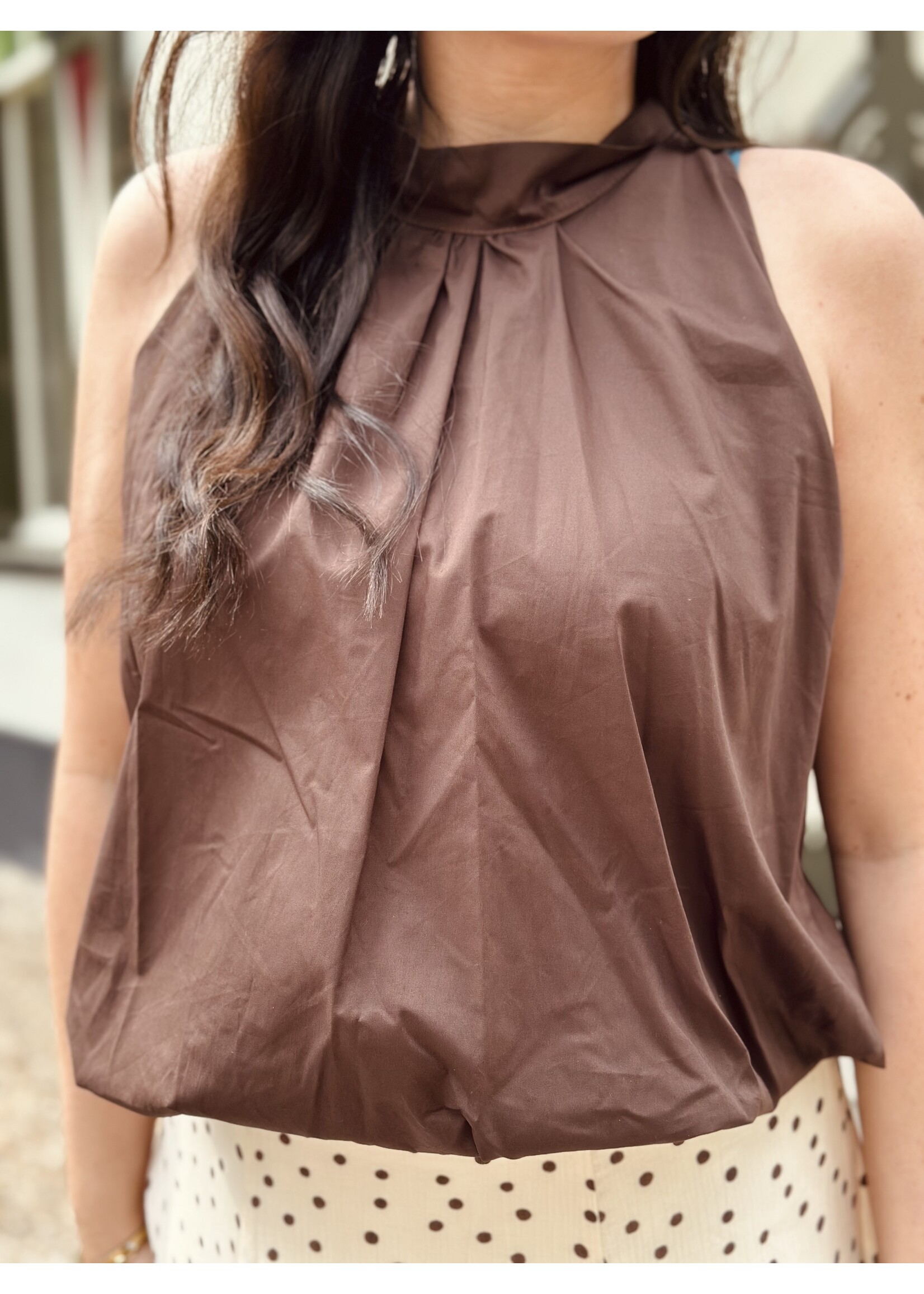Ilena halter top brown One Size