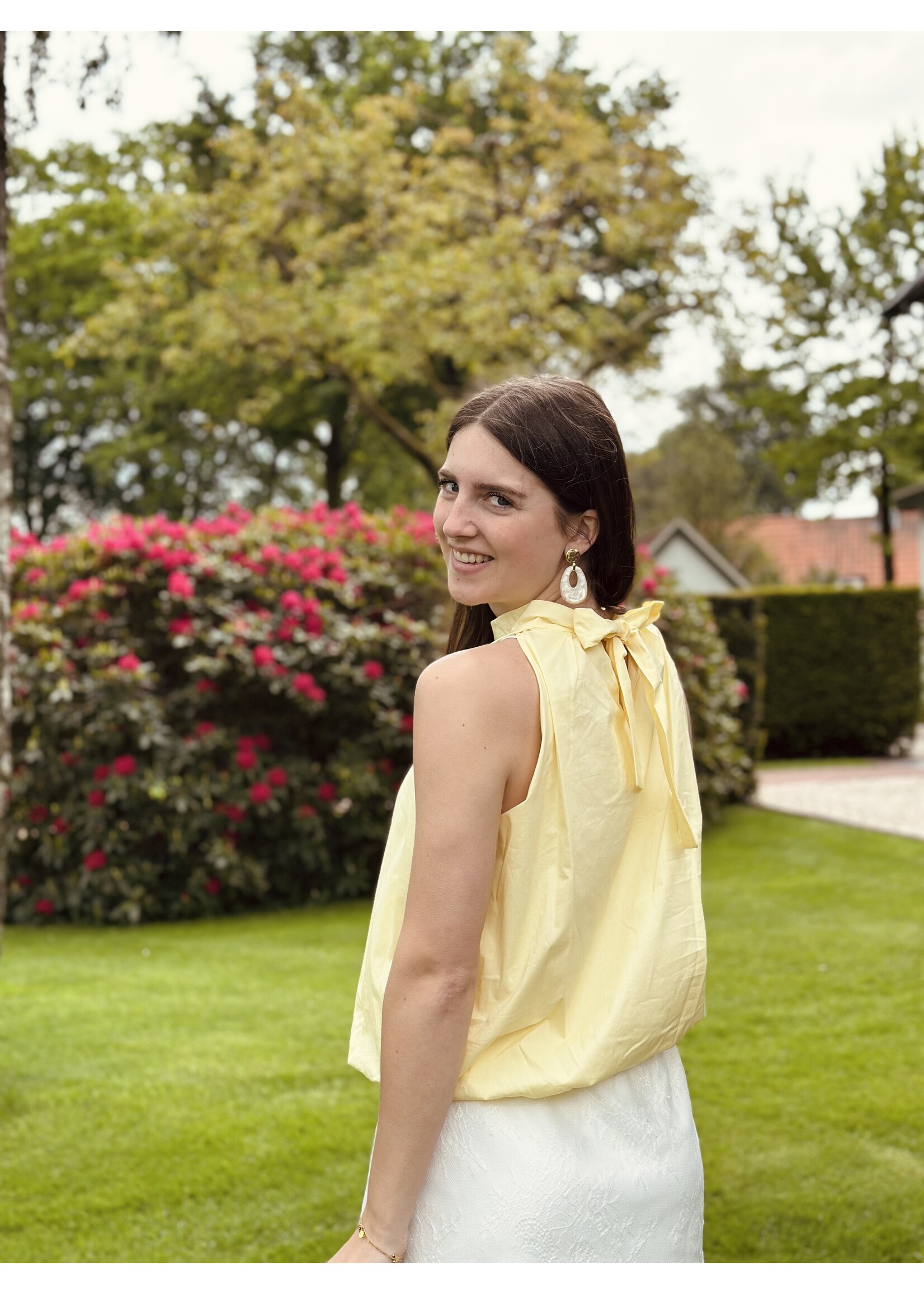 Ilena halter top yellow One Size