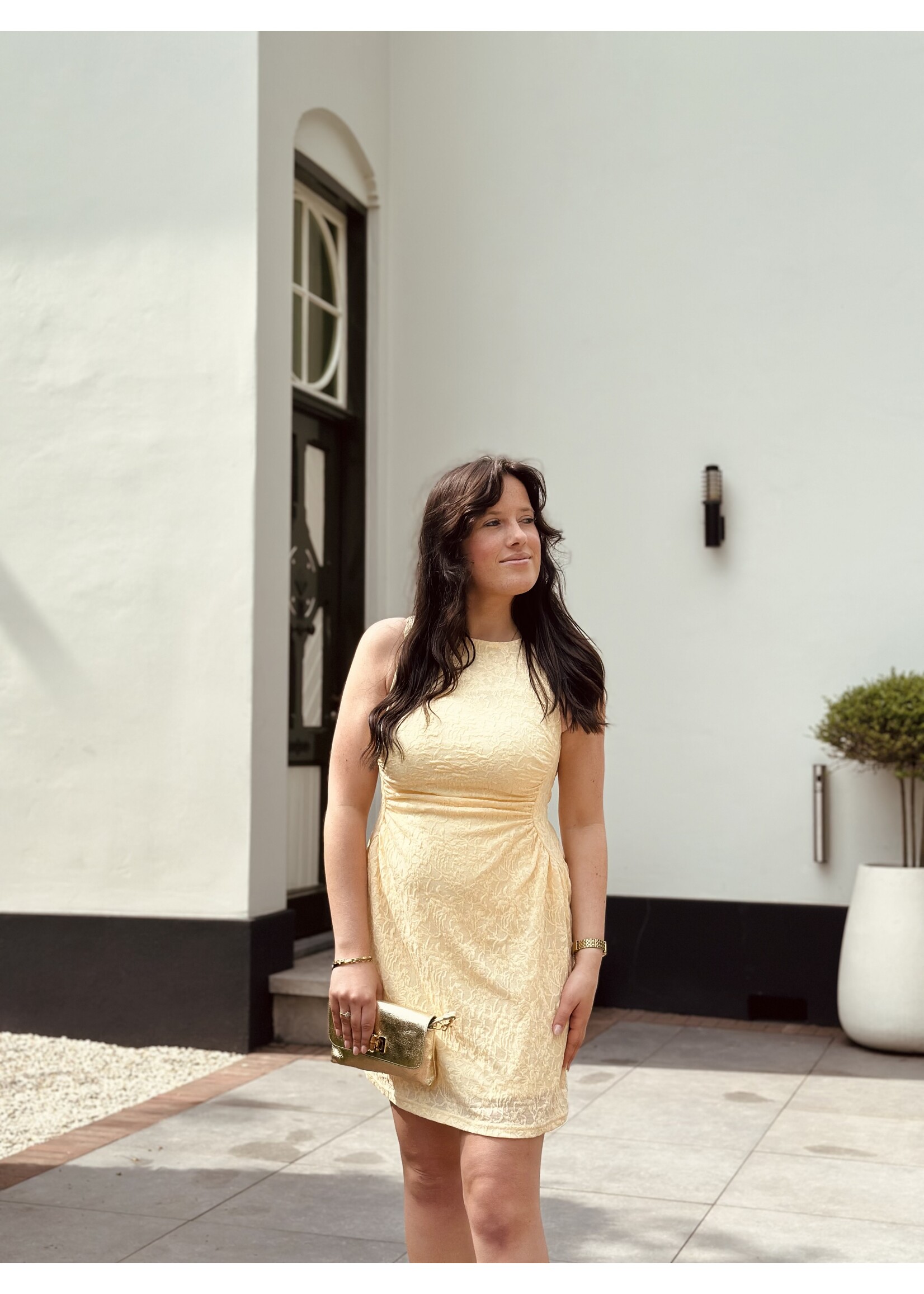 Angeleana bodycon dress yellow