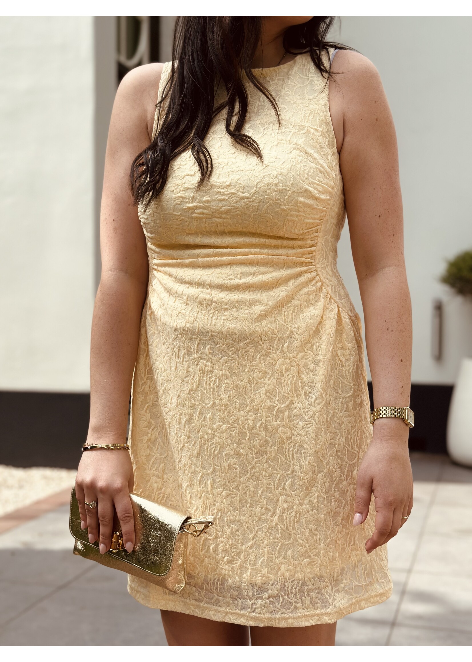 Angeleana bodycon dress yellow