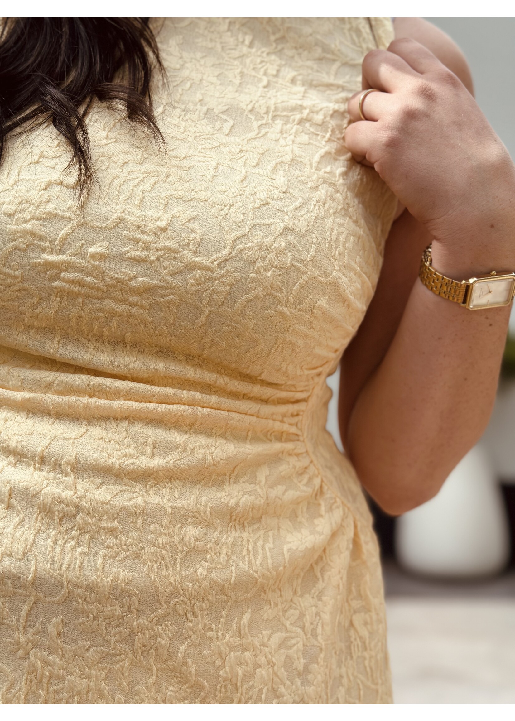 Angeleana bodycon dress yellow
