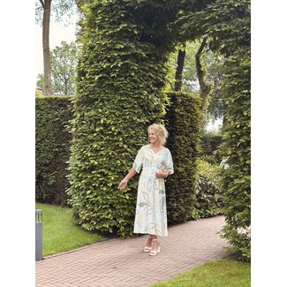 Smashed Lemon Smashed Lemon Leontien long dress green print