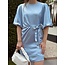 Jolanda satin dress light blue