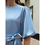 Jolanda satin dress light blue