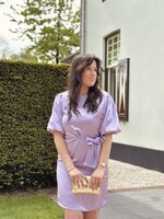 Jolanda satin dress purple
