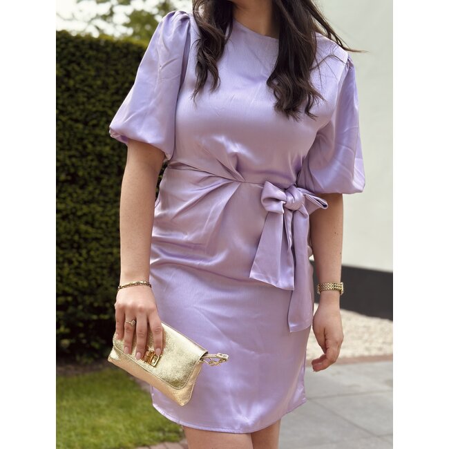 Jolanda satin dress purple