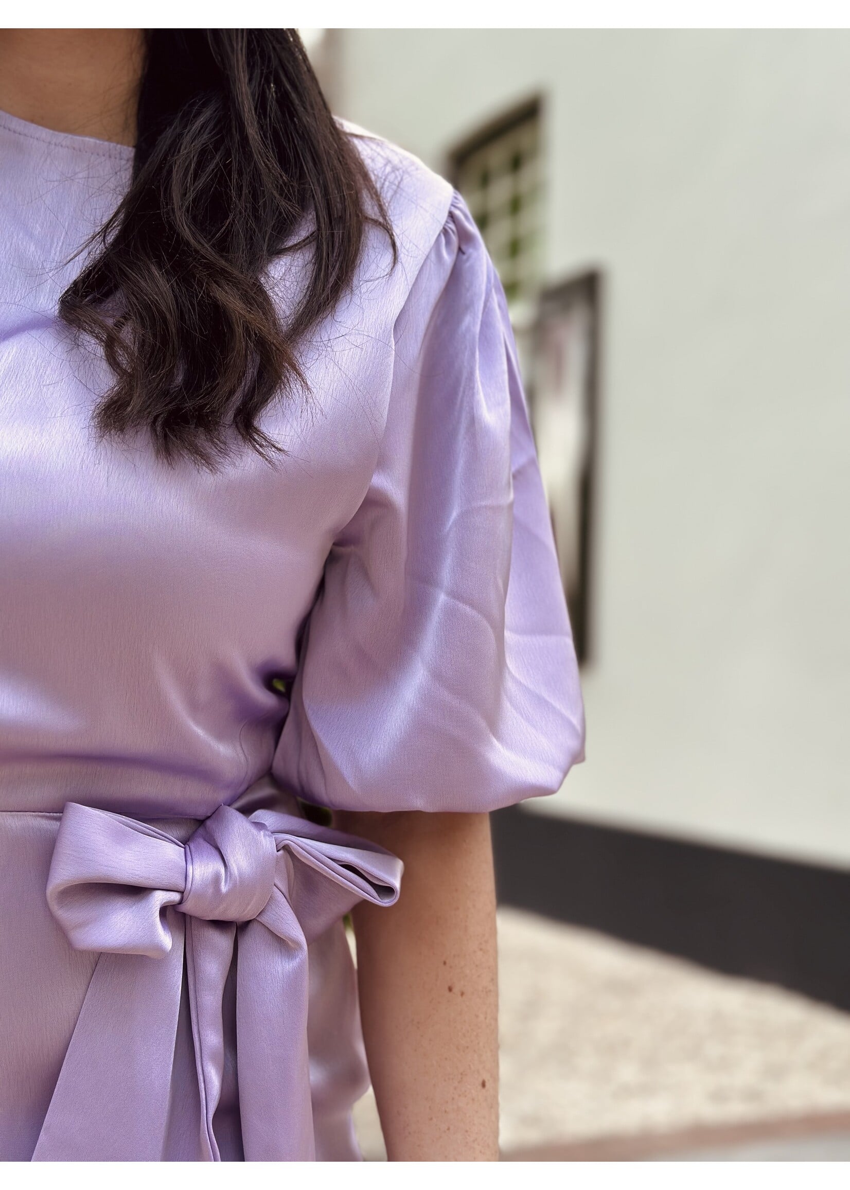 Jolanda satin dress purple
