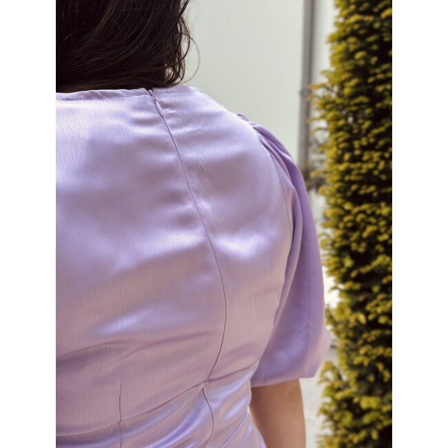 Jolanda satin dress purple
