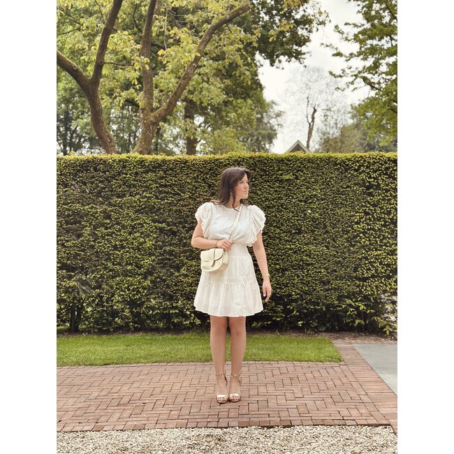 Simone broderie dress offwhite