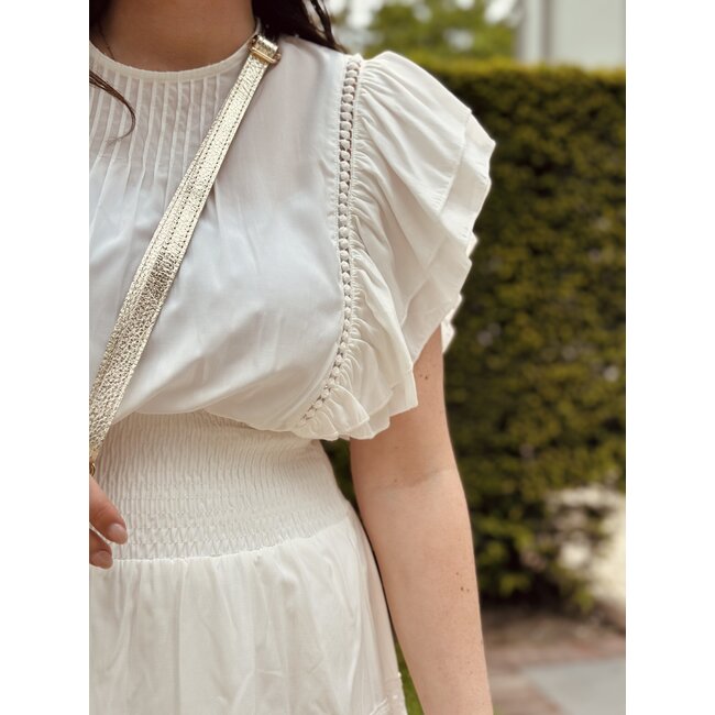 Simone broderie dress offwhite